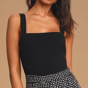 BRAND NEW Lulu’s Black Sleeveless Bodysuit
